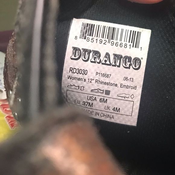 Durango 12" Floral Distressed Metallic Cowboy boot - Picture 14 of 16